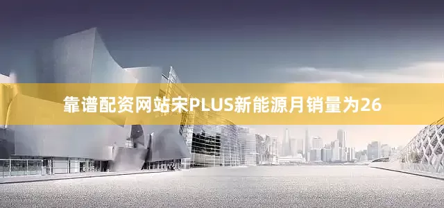 靠谱配资网站宋PLUS新能源月销量为26